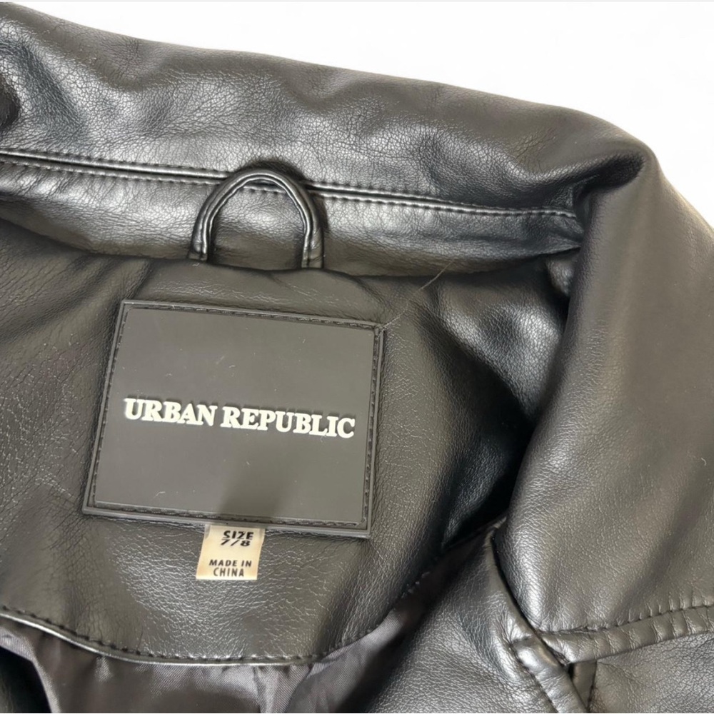 Urban Republic Girls Sleek Black Moto Jacket for 7/8 y.o. - Picture 3 of 5